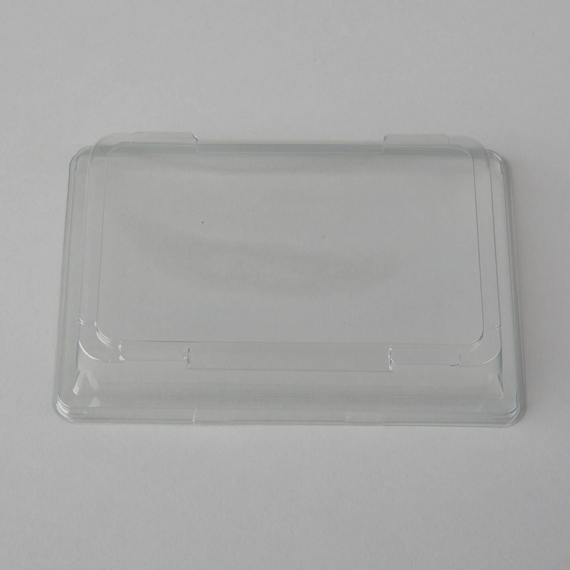 With clear lid black sushi tray 170x90x17mm, PET, 600set/box