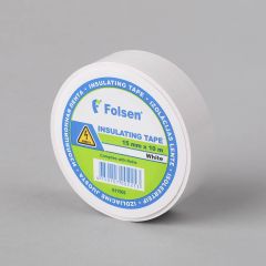 Insulating tape 15mmx10m, 120µm, white, PVC