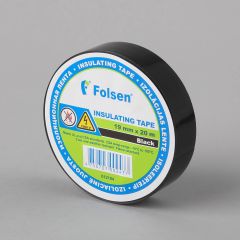 Insulating tape -18°C +105°C, 19mmx20m, 120µm, black, PVC