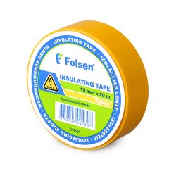 Insulating tape 19mmx20m, 120µm, yellow, PVC