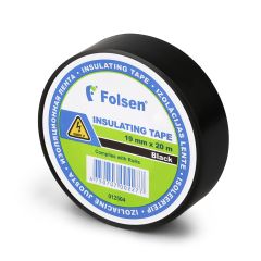 Insulating tape 19mmx20m, 120µm, black, PVC