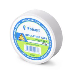 Insulating tape 19mmx20m, 120µm, white, PVC
