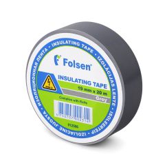 Insulating tape 19mmx20m, 120µm, gray, PVC