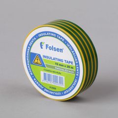 Insulating tape 19mmx20m, 120µm, yellow/green, PVC