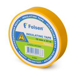 Insulating tape 19mmx33m, 120µm, yellow, PVC