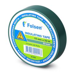 Insulating tape 19mmx33m, 120µm, green, PVC