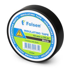 Insulating tape 19mmx33m, 120µm, black, PVC