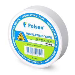 Insulating tape 19mmx33m, 120µm, white, PVC