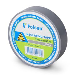 Insulating tape 19mmx33m, 120µm, gray, PVC