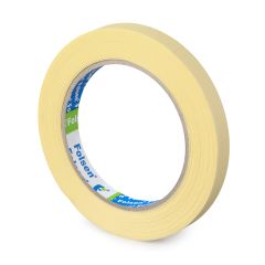 Masking tape 80°C, 12mmx50m, yellow, paper