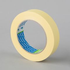 Masking tape 80°C, 25mmx50m, yellow, paper