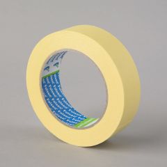 Masking tape 80°C, 30mmx50m, yellow, paper