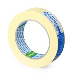 Masking tape 60°C, 30mmx50m, yellow, paper