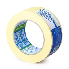 Masking tape 60°C, 50mmx50m, yellow, paper