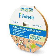 Double-sided PE foam tape 9mmx25m, thicness 1mm