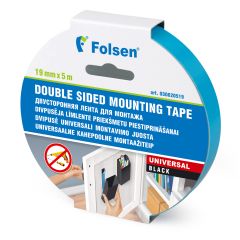Double-sided PE tape 19mmx5m, black