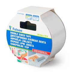 Universal double-sided PP tape 50mmx10m, transparent