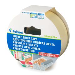 Universal double-sided PP tape 50mmx25m, transparent