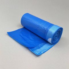 Blue garbage bag with drawstring 35l, 510x530mm, 13µm, 30pcs/roll