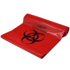Red clinical waste bag 75l, 65x100cm, 100µm,10pcs -"TSÜTOSTAATILISED JÄÄTMED"