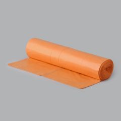 Пакеты для мусора 150л 750x1150мм, 80µm оранжевые LDPE, 10шт/рулон