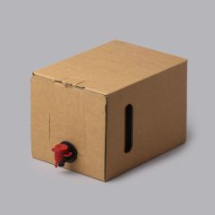 Bag in Box karp 5l kotile, 159x153x223mm, paksus 4mm, pruun, lainepapp