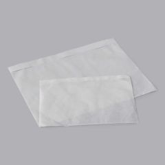 Self adhesive pocket for parcel C5, 165+15x240mm, transp, PE, 1000pcs/box