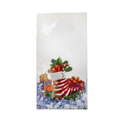 Poly bag Christmas Sock 200x380+30mm, 30µm, transp, OPP, 100pcs/pack