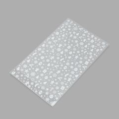 Poly bag White Christmas 200x330+30mm, 30µm, OPP, 100pcs/pack