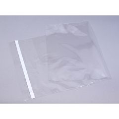 Plastic bag CPP 300x465+100 mm flap, 50my, with adhesive tape