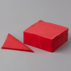 Red 1-ply napkin 330x330mm, paper, 400pcs/pack