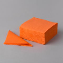 Бумажные салфетки 240x240мм оранжевый, однослойные, 400шт/упак.