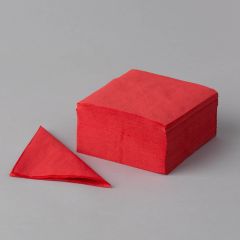 Red 1-ply napkin 240x240mm, paper, 400pcs/pack