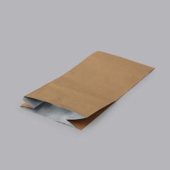 Brown paper 2-layer lamin. grillbag with foil, 1kg, 110+45x265mm, 1000pcs/box