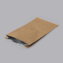 Пакет-гриль бумажный 2кг 180+65x330мм, 2слоем фольги коричневые, 500шт/коробка
