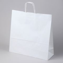 White paper bag with twist handle 540+150x490mm