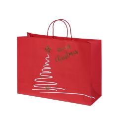 Gift bag with rope handles, "Christmas tree" 450x150x330