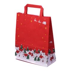 Paberkott lam. sangadega "Christmas village" 320x170x450mm