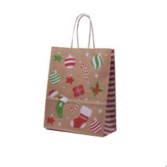 Пакет бумажный с кручеными ручками "Christmas tree", 180х80х220мм