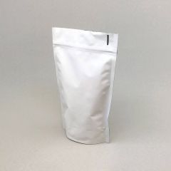 Doypack ziplock valge matt AL/PE kott 500ml, 130x225+70mm, pakis 100tk