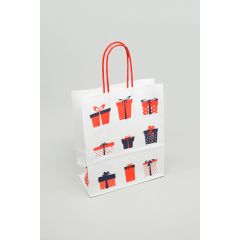 Gift bag "Christmas Gifts" with twist handle 180x80x220