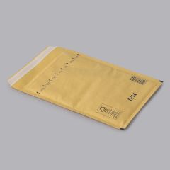 Бумажные конверты с пузырьковой пленкой 180x265мм, D/14, желтая 