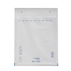 Bubble envelope nr.14, 200x275+50mm, white, paper/PE