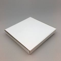 White cardboard pizza box 240x240x35mm, 50pcs/pack