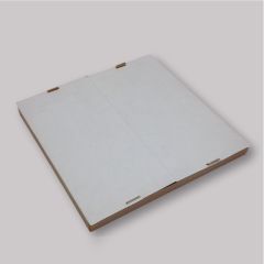 Картонные коробки для пиццы с откидной крышкой 400x400x45мм, белые, 50шт/упак.