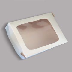 Крышка из белого картона с окном до основания № 4, 240x160x80мм, 200шт/упак.