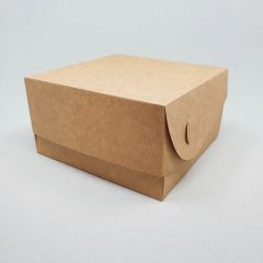 Коробка для торта коричневая/белая 180x180x100
