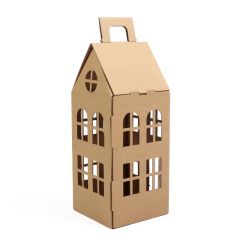 Cardboard box House for sweets 130x130x320mm
