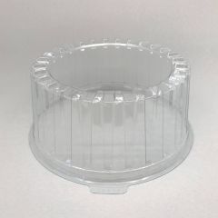Clear PET dome lid for cake container ø220mm, H100mm, 156pcs/box