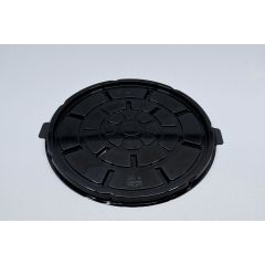 Black PET cake container base ø260mm, 100pcs/box